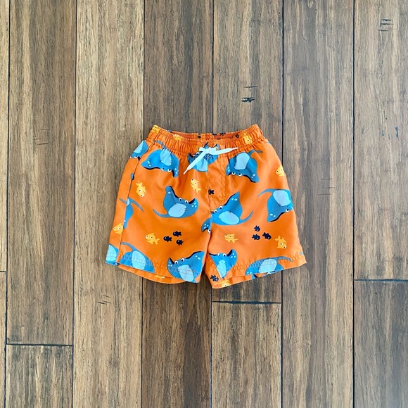 🚨Gymboree Swimming Trunks Stingray & Fish sz 3t - Picture 2 of 10